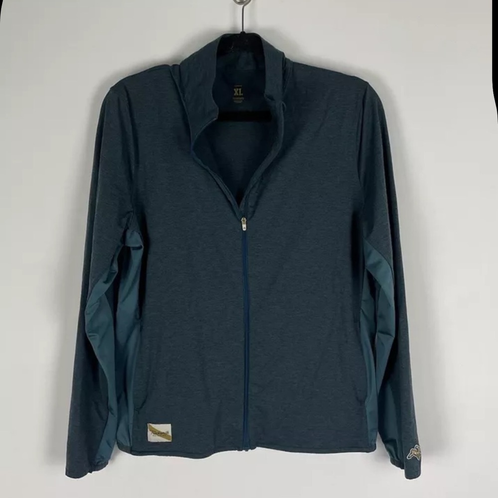Tracksmith Women’s Heather Blue Session Full-Zip Jacket, XL